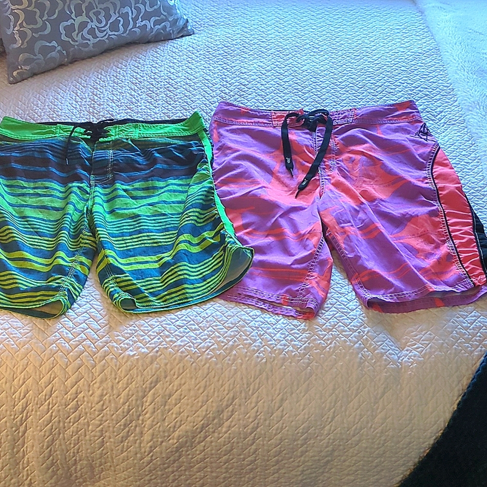 Men's board shorts, swim trunks,size 34 vintage surf shorts, Ripcurl,Kirra